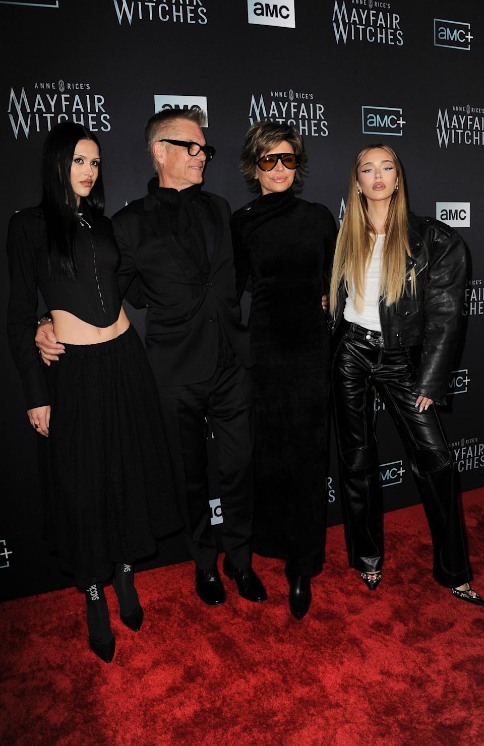 Harry Hamlin, Lisa Rinna, Amelia Gray Hamlin, Delilah Belle Hamlin at arrivals for ANNE RICE''S MAYFAIR WITCHES Series Premiere, Harmony Gold Theater, Los Angeles, CA December 7, 2022. Photo By: Elizabeth Goodenough/Everett Collection