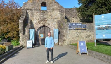 Julie Ridgway was in Ludlow as part of a walk from Wrexham to Cardiff. Picture: LDRS