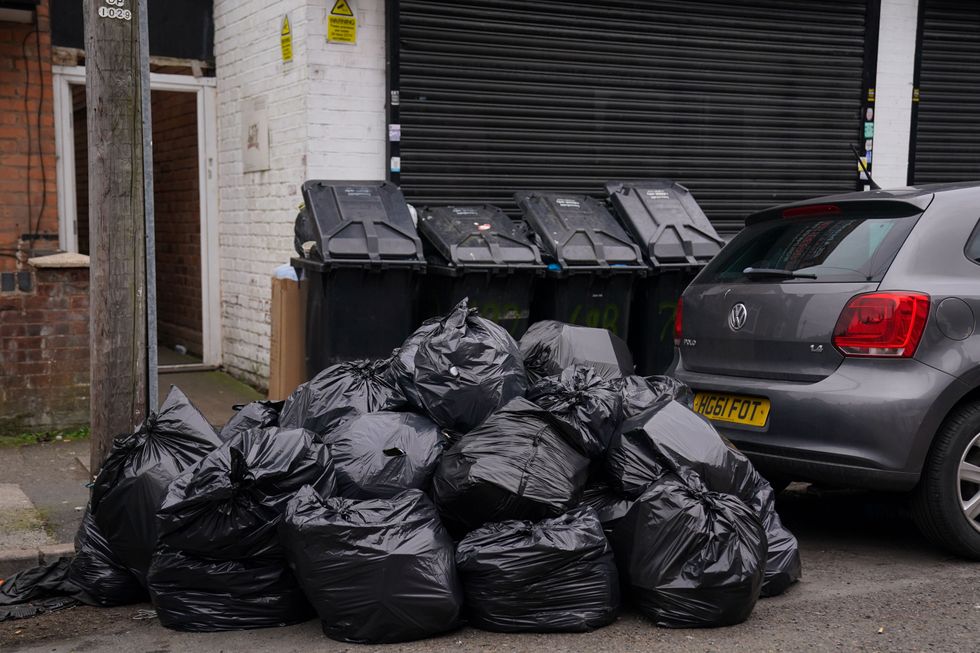 Bins uncollected Birmingham