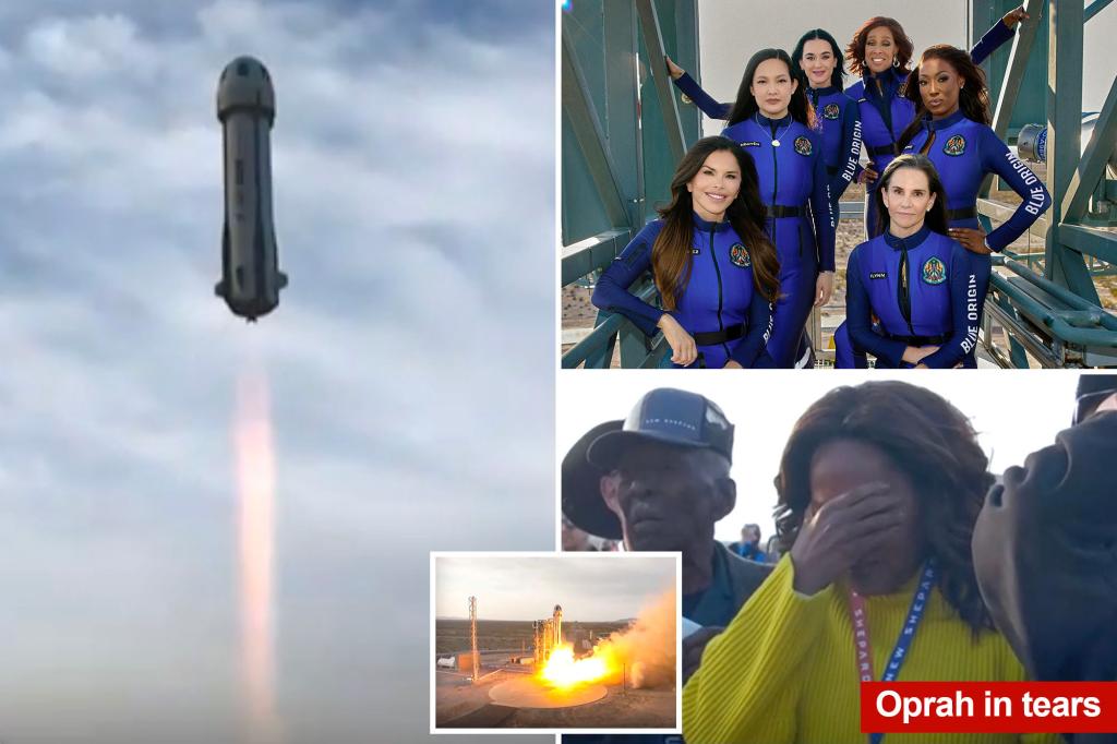 Blue Origin's all-female crew blasts off with Katy Perry, Lauren Sanchez on board