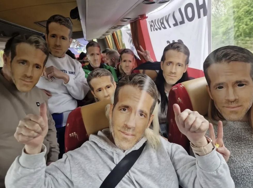 Bristol Rovers fans turned up to Wrexham with Ryan Reynolds masks