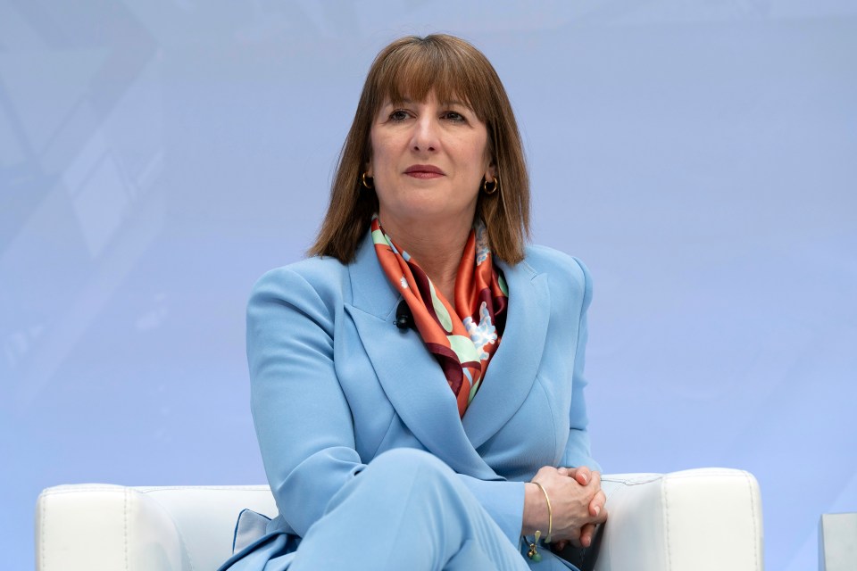Rachel Reeves, Britain's Chancellor of the Exchequer, speaking at a forum.