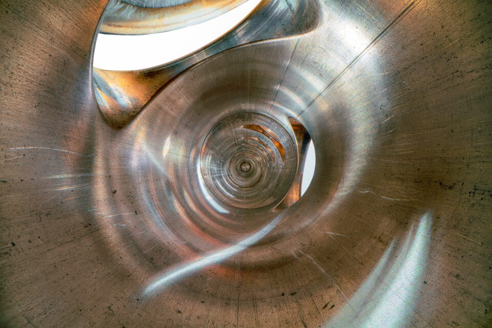 the interior of a Geminhardt Elkhardt Alto Flute