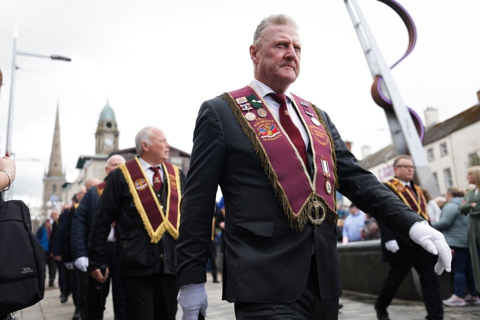 The Apprentice Boys of Derry parade made its way through the centre of Lisburn. Photo by Kelvin Boyes/Press Eye.
