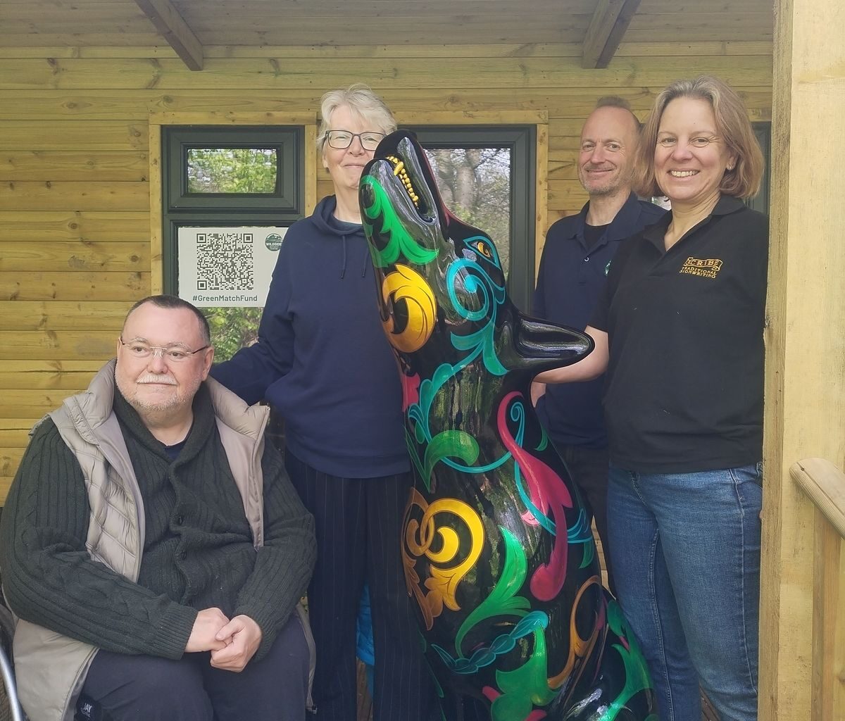 Pictured (left to right) Dr. Paul Darke, Claire Darke, Heinz, Chris Munton-Evans, Meg Gregory.