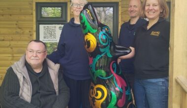 Pictured (left to right) Dr. Paul Darke, Claire Darke, Heinz, Chris Munton-Evans, Meg Gregory.