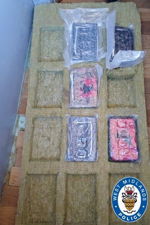 Cocaine was found at the address, some of which was concealed in a panel. Photo: West Midlands Police