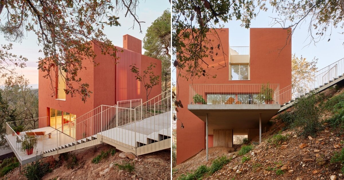 raúl sánchez' casa magarola rests above sloping terrain in spain