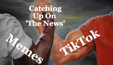 epic handshake meme about catching up on the news through memes and TikTok