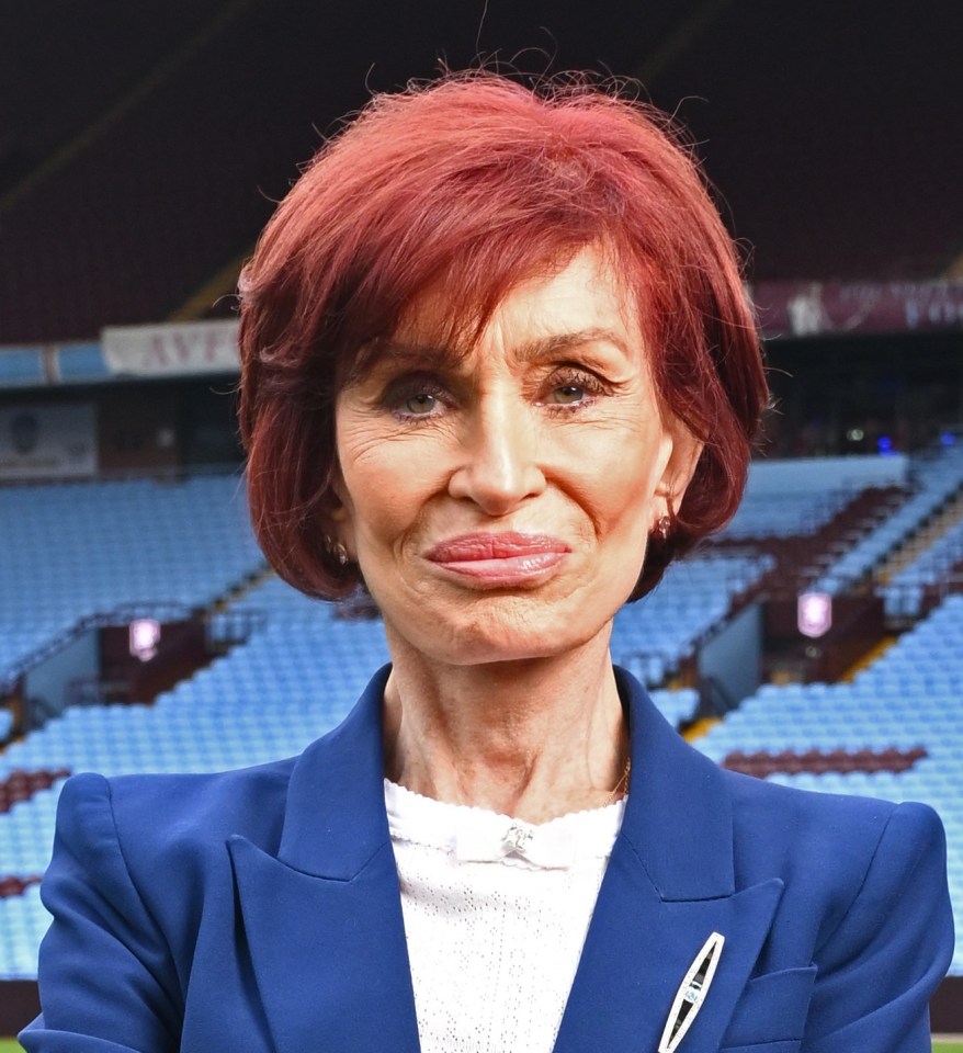 Sharon Osbourne at Villa Park stadium.