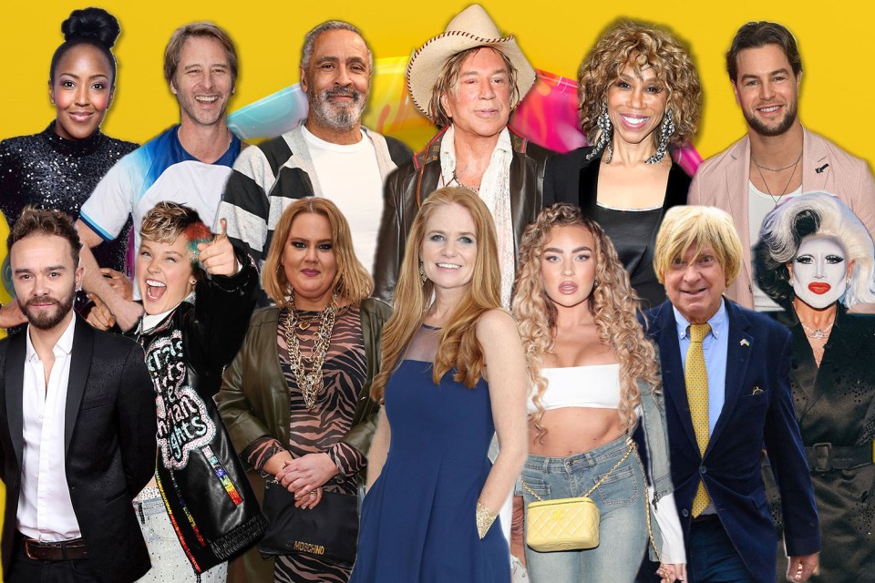 Collage of Celebrity Big Brother housemates.