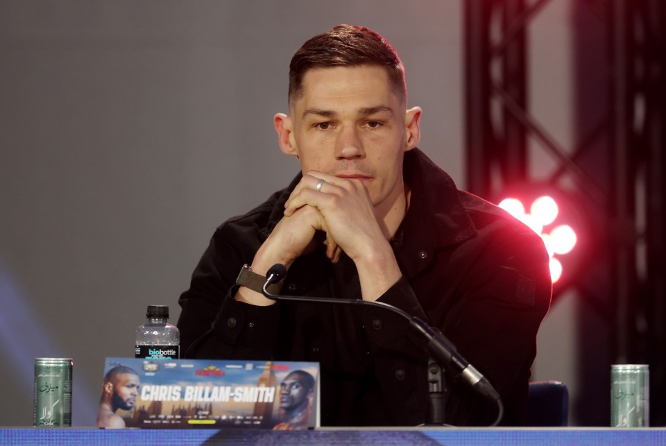 Chris Billam-Smith at a press conference.