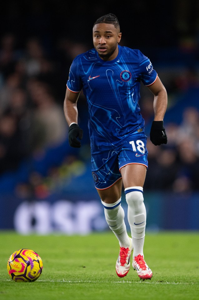 Christopher Nkunku of Chelsea FC playing soccer.