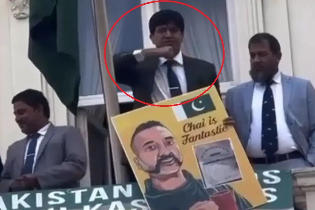 Pakistani diplomat's throat-slitting gesture sparks outrage in London..