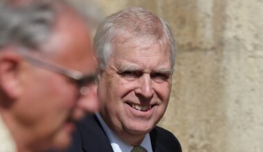 Prince Andrew makes his first public appearance in a year at Easter Sunday service – but Kate and William skip out – The Sun