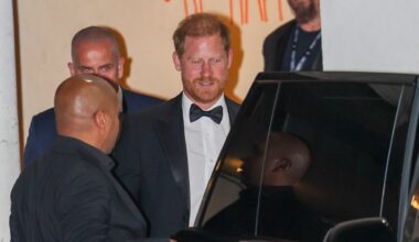 Prince Harry makes light-hearted jibe as he honours brave crews who battled LA wildfires at star-studded event