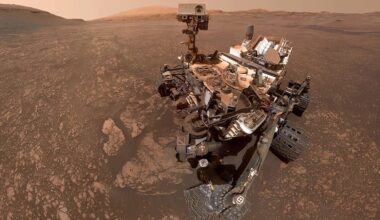 A selfie taken by NASA's Curiosity rover on Mars.