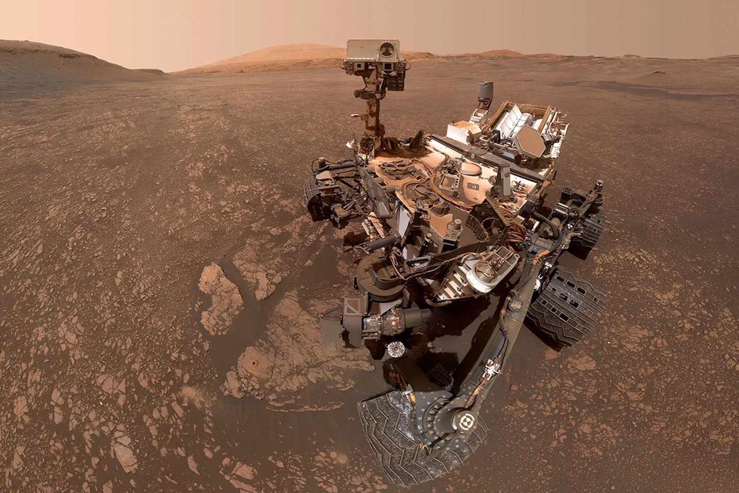 A selfie taken by NASA's Curiosity rover on Mars.