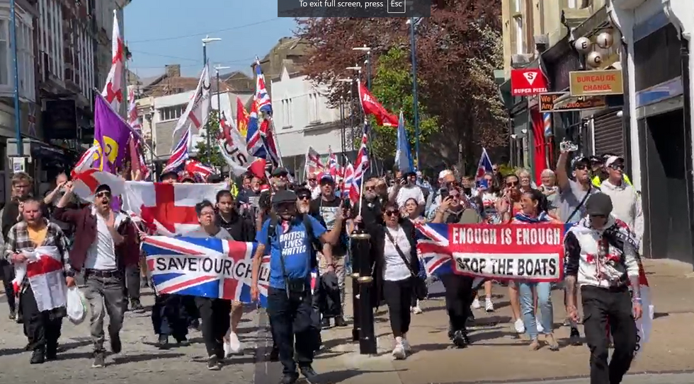 Dover anti-immigration protest