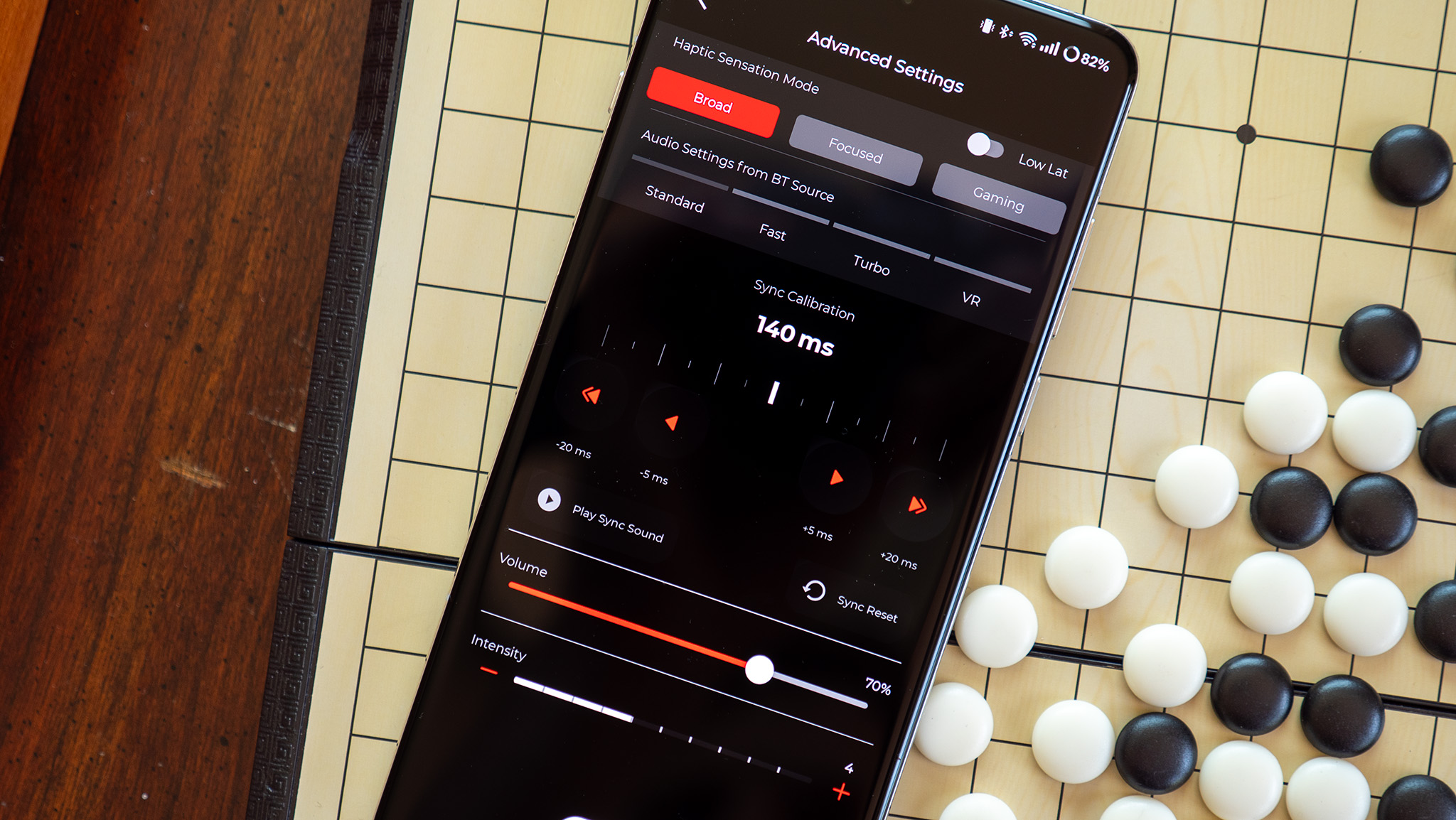 Changing latency modes on the Woojer app for a Woojer Haptic Vest 3