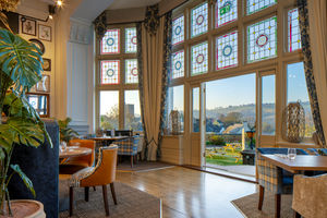 A view from the restaurant. 