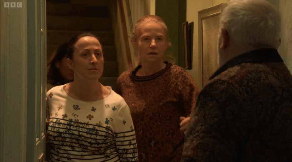 Sonia Fowler and Bianca Jackson with Sonia's father.