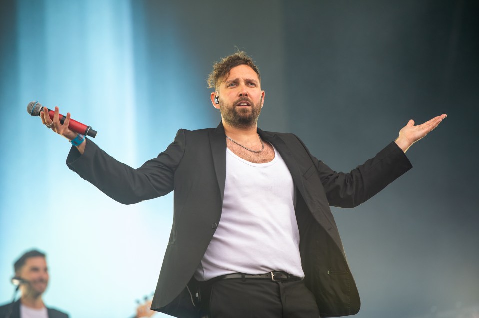 Josh Franceschi of You Me at Six performing at Reading Festival.