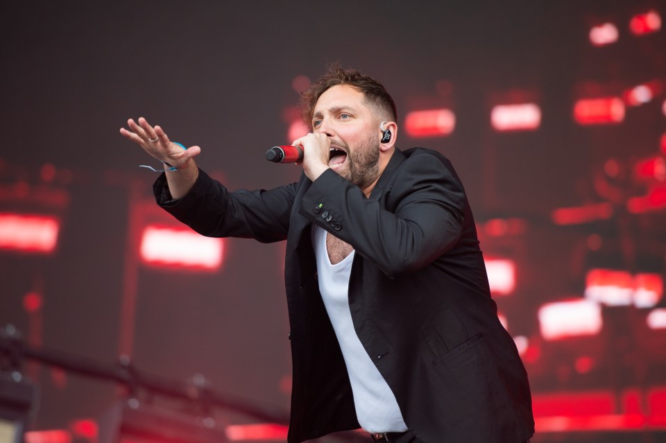 Josh Franceschi of You Me at Six performing at Reading Festival.