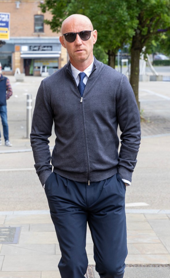 Nicky Butt arriving at court.