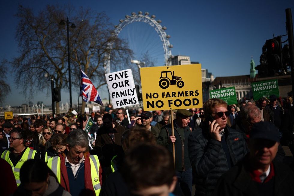Farmers protest in London