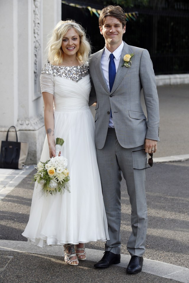 Fearne Cotton and Jesse Wood at their wedding reception.