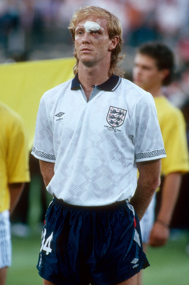 Mark Wright of England during the 1990 FIFA World Cup semi-final.