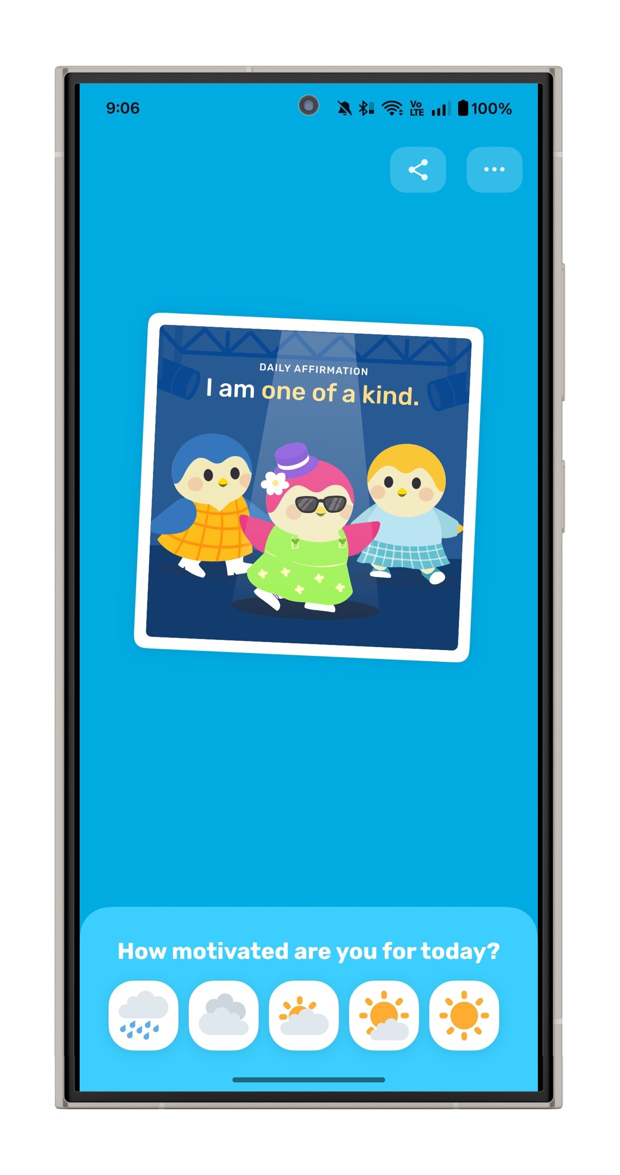 Mood check-in screen in Finch.
