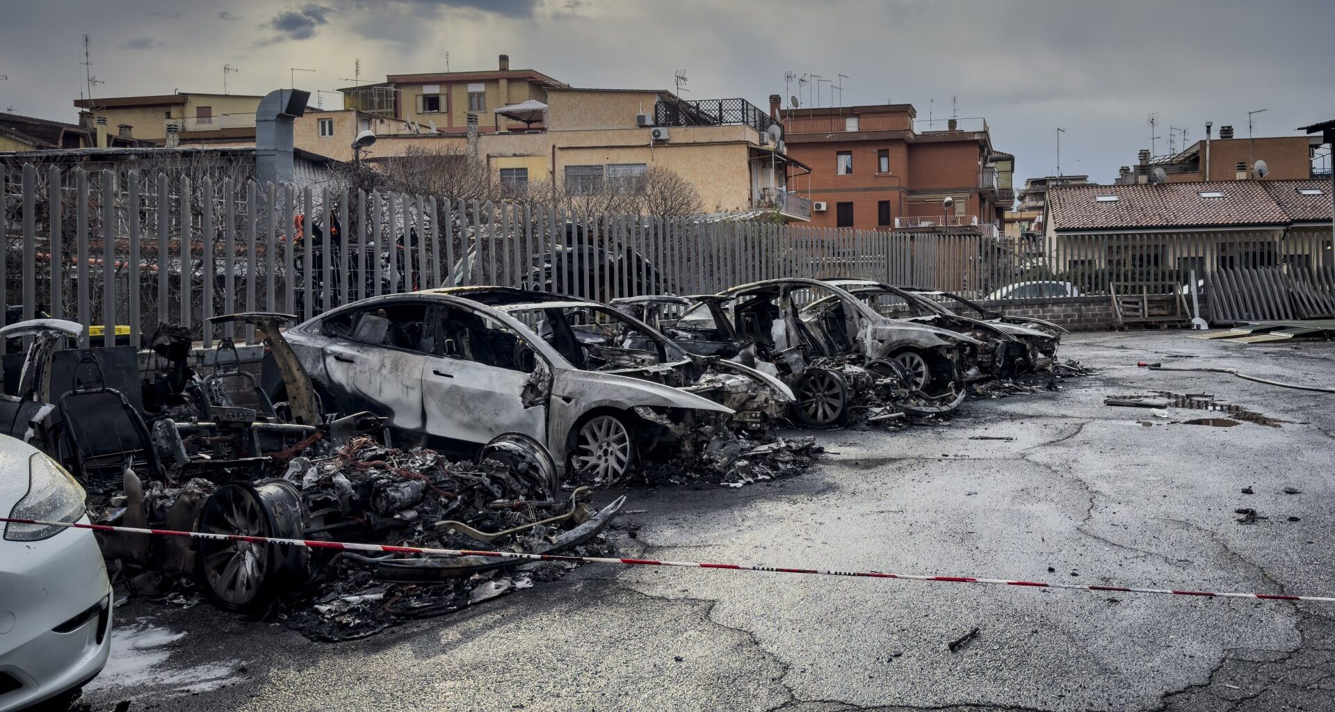 Tesla 'terror' spreads in Europe as dealership goes up in flames & vandals hit another in attacks on Trump pal Elon Musk