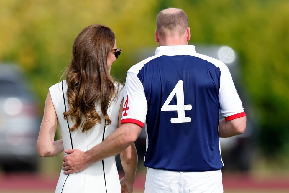 windsor, united kingdom july 06: (embargoed for publication in uk newspapers until 24 hours after create date and time) catherine, duchess of cambridge and prince william, duke of cambridge, with their dog orla, attend the out sourcing inc. royal charity polo cup at guards polo club, flemish farm on july 6, 2022 in windsor, england. (photo by max mumby/indigo/getty images)