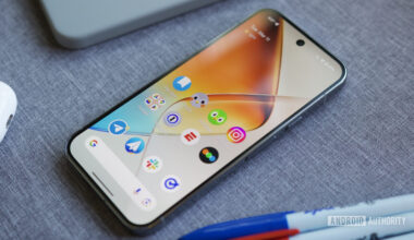 Google Pixel 9 Pro with its screen on.