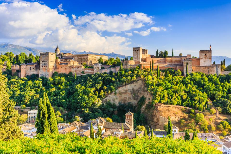 Alhambra fortress in Granada, Spain.