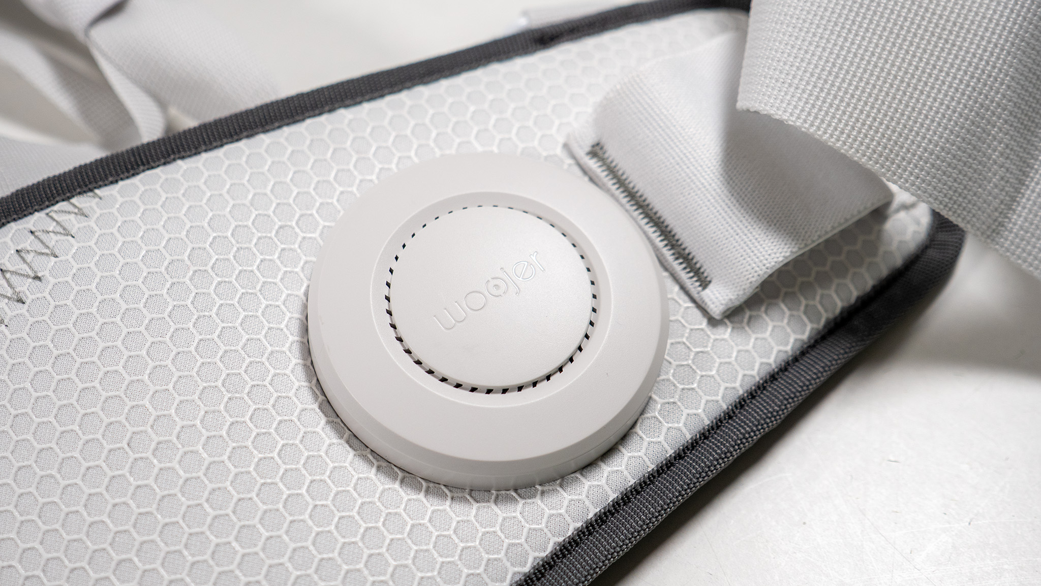 The top of a haptic motor on the Woojer Haptic Vest 3