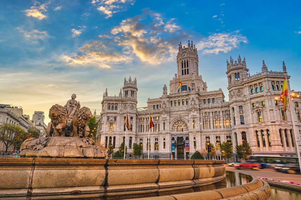 Square in Madrid, Spain.