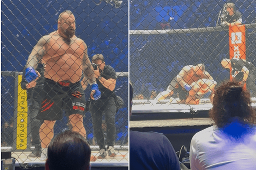 Watch as Eddie Hall brutally knocks out Mariusz Pudzianowski in just 30 seconds on sensational MMA debut