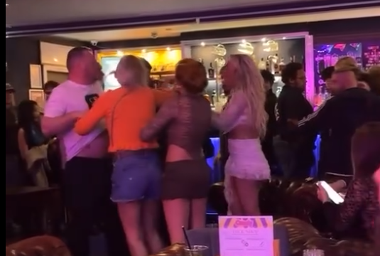 People at a bar.