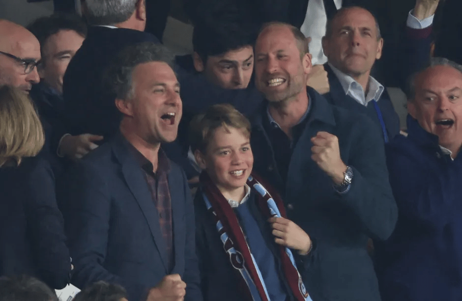 Group of people cheering excitedly.