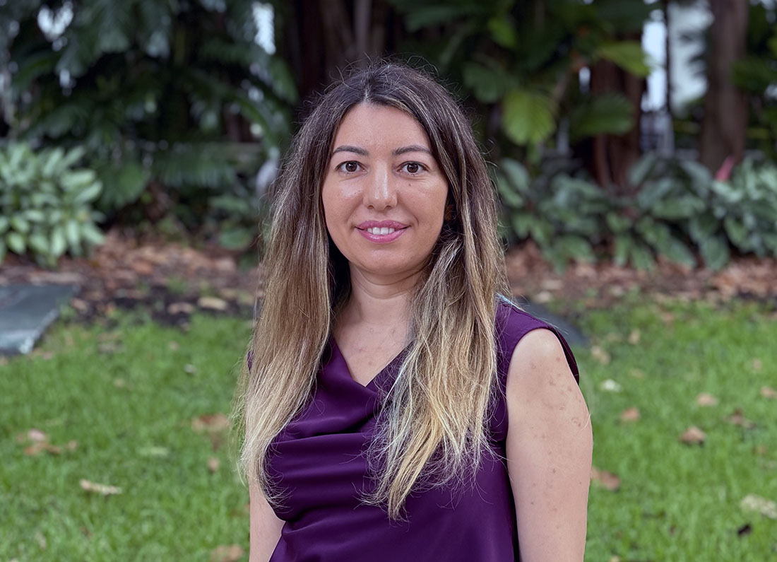 Havva Ortabozkoyun standing in a yard