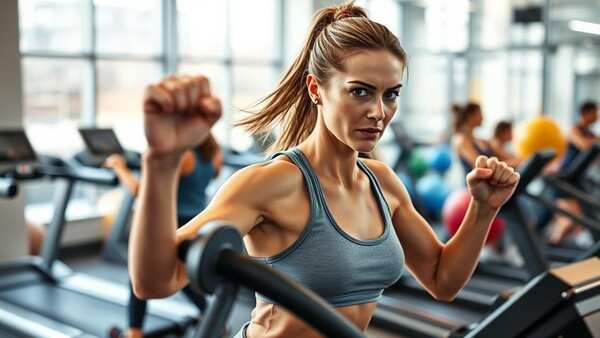 Intense Gym Workout Focus