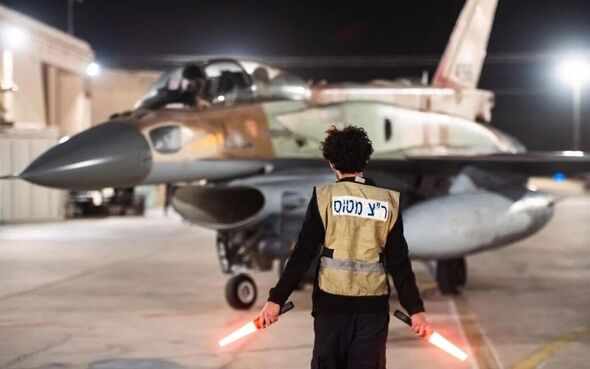 An Israeli fighter jets about to depart