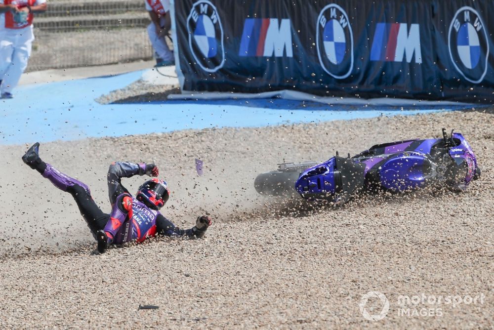 Jack Miller, Pramac Racing, crash at Spanish GP practice into the gravel trap there