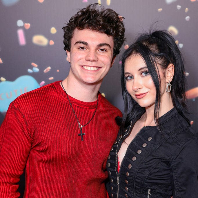 jentzen ramirez and elliana walmsley attends love hurts premiere happy hour at hard rock cafe in la