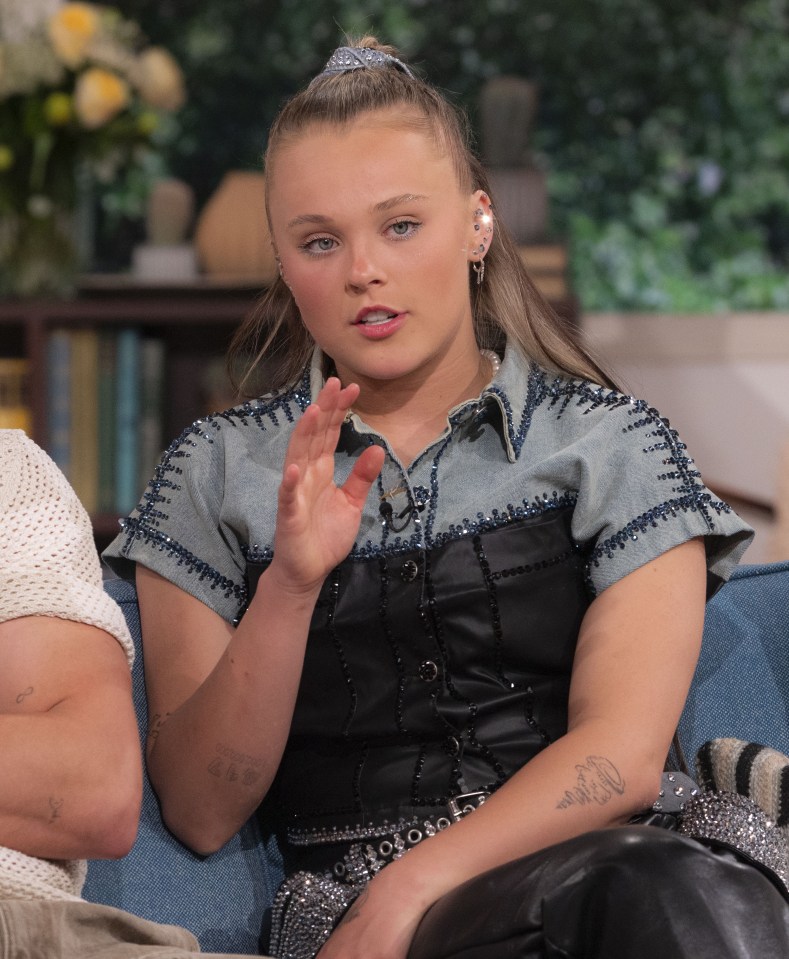 Jojo Siwa on the This Morning TV show.
