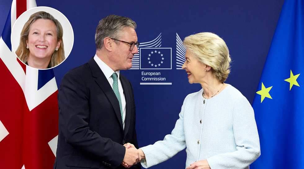 Keir Starmer (left) and Ursula von der Leyen (right)