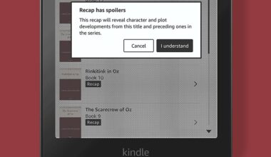 The Kindle’s new Recaps feature will catch you up on a book series